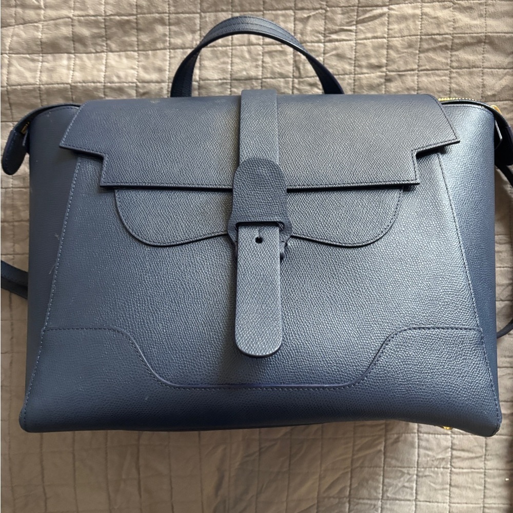 Sold out Senreva Marstra navy Leather backpack tote Bag used once